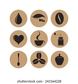 Coffee. Icon set. Vector illustration EPS10