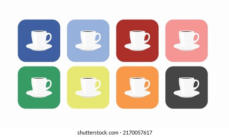 Coffee Icon Set. Vector isolated editable set of coffee icons