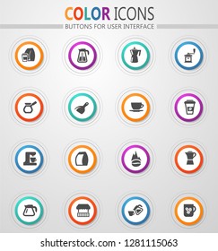 Coffee icon set for web sites and user interface