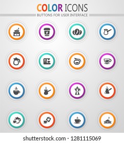 Coffee icon set for web sites and user interface