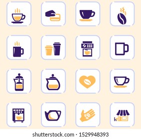 Coffee icon set for web sites and user interface