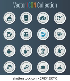 Coffee icon set for web sites and user interface