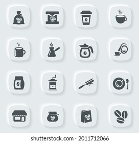 Coffee icon set for web sites and user interface