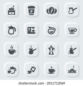 Coffee icon set for web sites and user interface