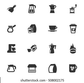 Coffee icon set for web sites and user interface