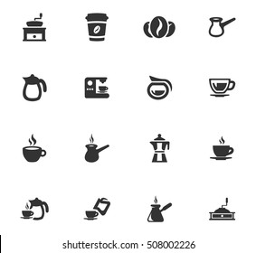 Coffee icon set for web sites and user interface