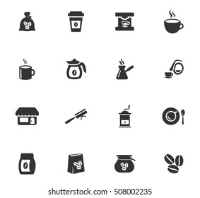 Coffee icon set for web sites and user interface
