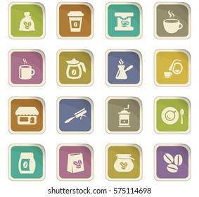 Coffee icon set for web sites and user interface