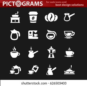Coffee icon set for web sites and user interface