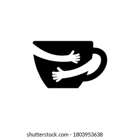 Coffee icon, coffee shop logo isolated on white background