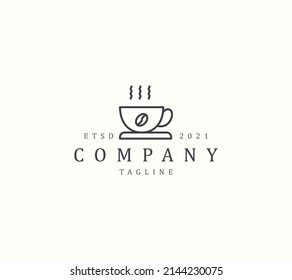 Coffee icon sign symbol hipster vintage logo design vector illustration