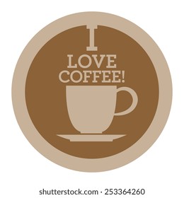 Coffee icon or sign, vector illustration