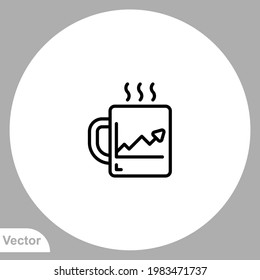 Vector de signo de icono de café,Símbolo, ilustración de logotipo para web y móvil