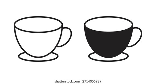 Diseños de Vector de silueta de icono de café. Trazos editables