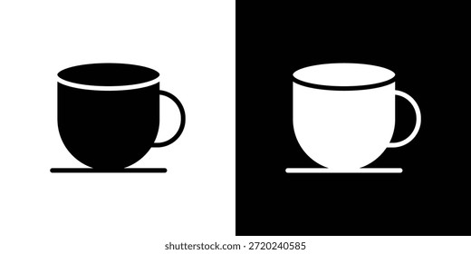 Coffee-Symbol Silhouette, Vektorgrafik, einzelne flache Form