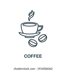 Coffee icon. Simple element from drinks collection. Creative Coffee icon for web design, templates, infographics and more
