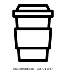 Coffee icon with simple and line style