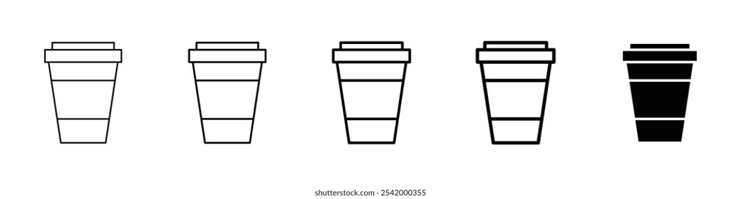 coffee icon Simple outline illustration