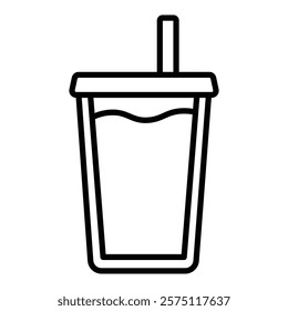 coffee icon Simple outline illustration