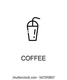 Coffee icon. Single high quality outline symbol for web design or mobile app. Thin line sign for design logo. Black outline pictogram on white background