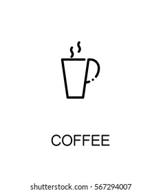 Coffee icon. Single high quality outline symbol for web design or mobile app. Thin line sign for design logo. Black outline pictogram on white background