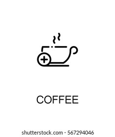 Coffee icon. Single high quality outline symbol for web design or mobile app. Thin line sign for design logo. Black outline pictogram on white background