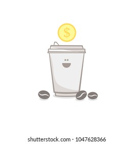 Coffee icon, smile