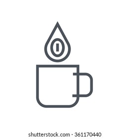 Coffee icon suitable for info graphics, websites and print media and  interfaces. Line vector icon.