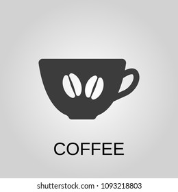 Coffee icon. Coffee symbol. Flat design. Stock - Vector illustration