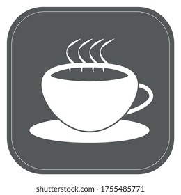 Coffee icon, symbol, gray, Vector