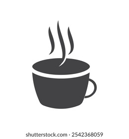 Coffee icon Symbol mark in filled style