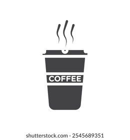 Coffee icon Symbol mark in filled style