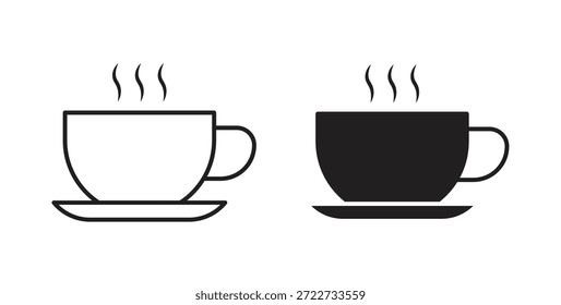 Symbol für Kaffee. Vektor-EPS 10. Zeile und Glyphensymbol