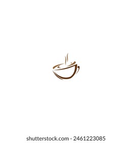Plantilla del icono del café para la casa de café, diseño del logotipo del café