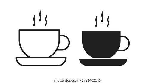 Icono de café para la Plantilla. Conjunto de gráficos de Vector de iconos