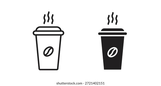 Icono de café para la Plantilla. Conjunto de gráficos de Vector de iconos