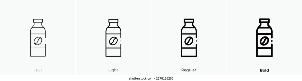 coffee icon. Thin, Light Regular And Bold style design isolated on white background