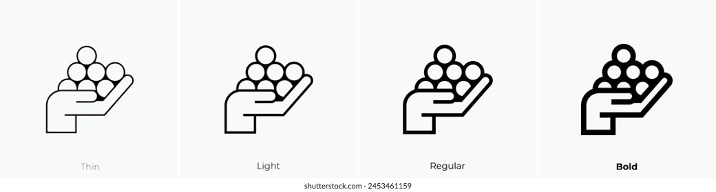 coffee icon. Thin, Light Regular And Bold style design isolated on white background