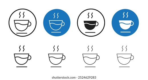 Coffee icon Thin line art collection