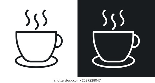 Coffee icon in Thin line black color. flat simple vector symbols illustration. - Powered by Shutterstock - Get 15% off with code: PIKWIZARD15