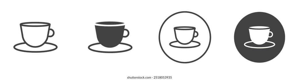 Coffee icon thin line illustration