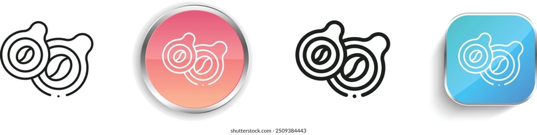coffee icon. Thin Linear, Regular and Button Style Design Isolated On White Background