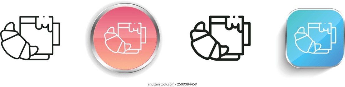 coffee icon. Thin Linear, Regular and Button Style Design Isolated On White Background