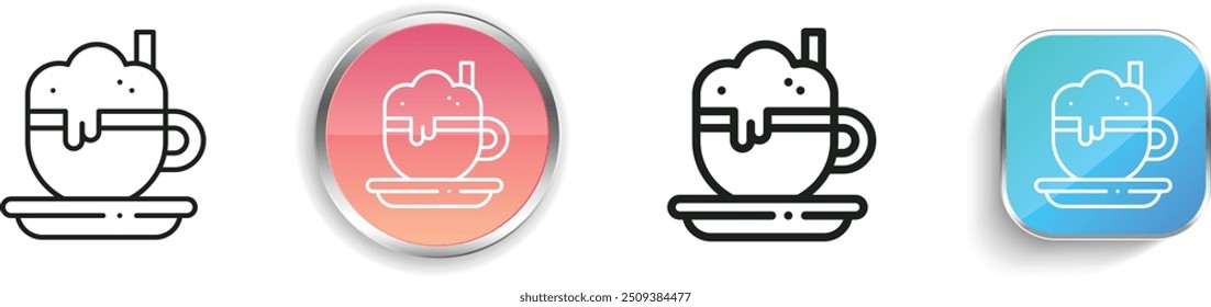 coffee icon. Thin Linear, Regular and Button Style Design Isolated On White Background