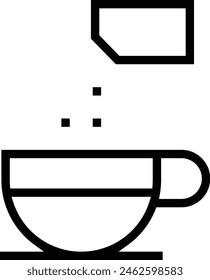 coffee icon. Thin linear style design isolated on white background
