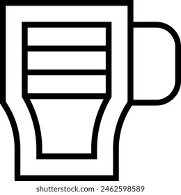 coffee icon. Thin linear style design isolated on white background