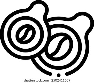 coffee icon. Thin Linear Style Design Isolated On White Background