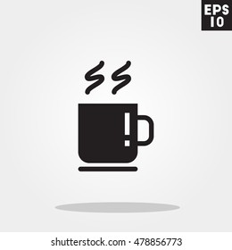 Coffee icon in trendy flat style isolated on grey background. Coffee symbol for your design, logo, UI. Vector illustration, EPS10.