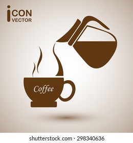 Coffee icon vector