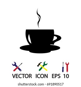 coffee icon, vector best flat icon, EPS